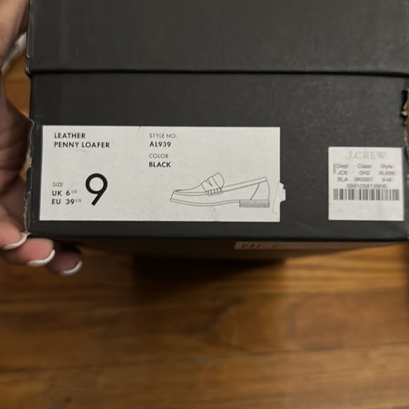 Women’s brand new J. Crew leather penny loafers black size 9 - Picture 4 of 5